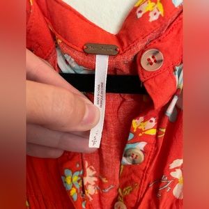 Size small free people orange floral dress